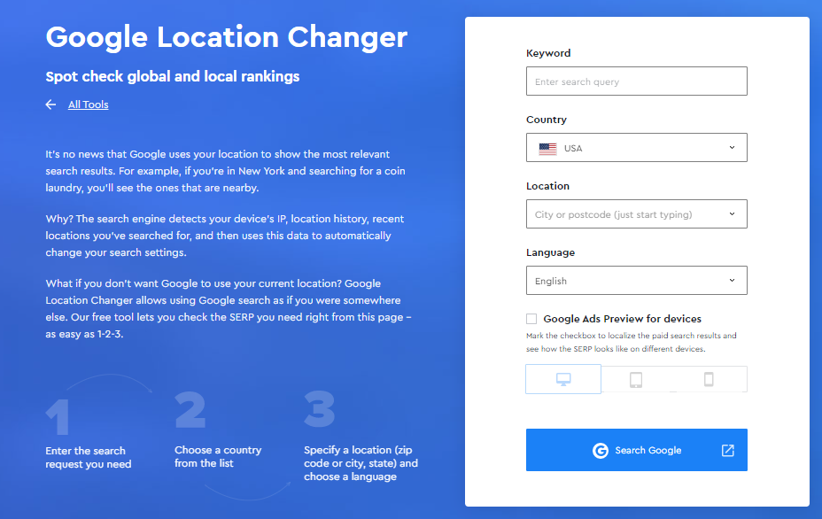 Google Location Changer